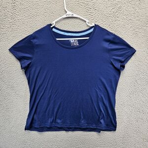 The Muk Luks T-Shirt Womens Size Large Blue Short Sleeve Crewneck‎